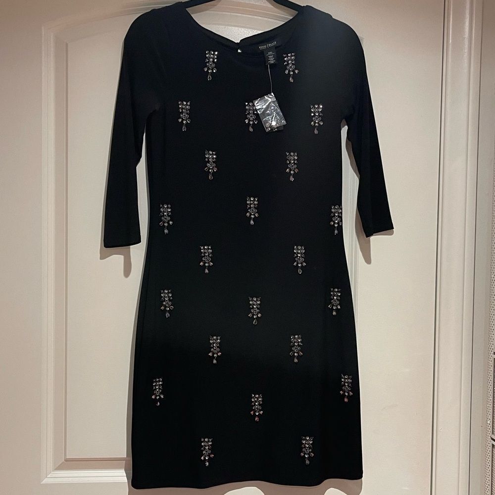 Beautiful black dress with stones